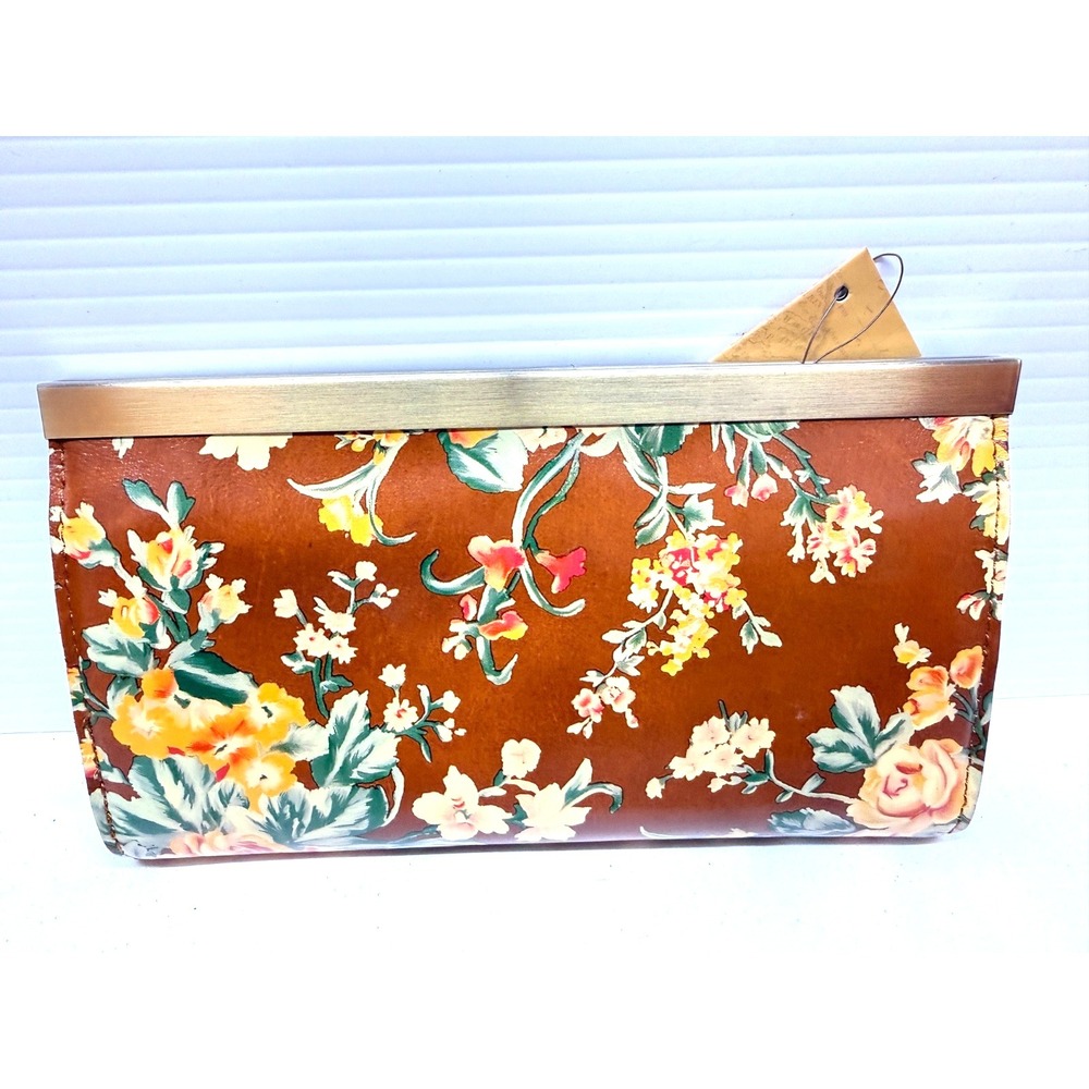 Patricia Nash Italian Leather Floral Cauchy Wallet VINTAGE BOTANICAL NEW RARE! - Picture 2 of 7